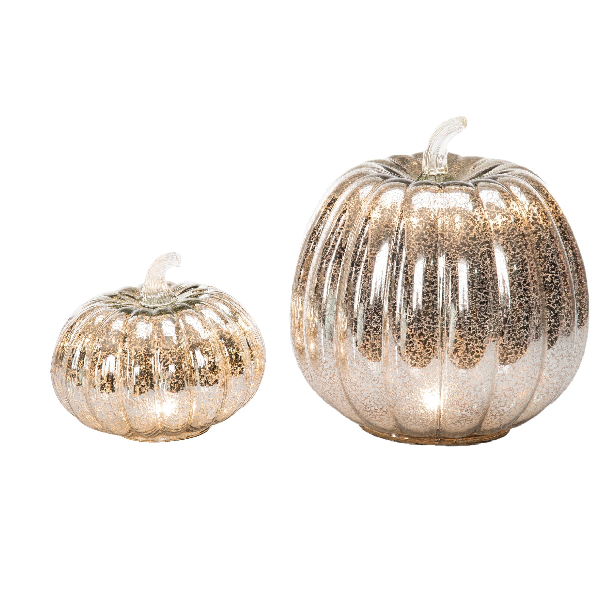 Transpac Mercury Glass Pumpkin - Thumbnail 2